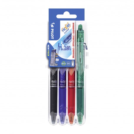 Blister 1 stylo frixion clicker noir + 3 recharges