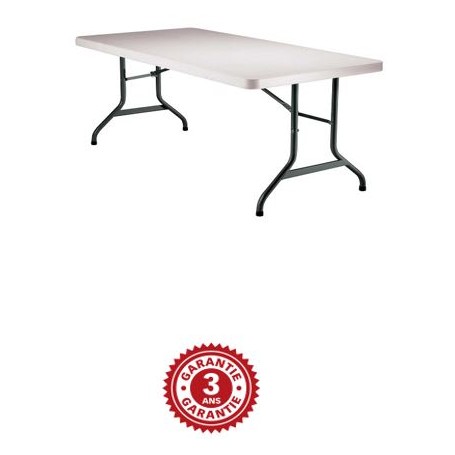 Table pliable en polypro - Table pliante plastique blanche